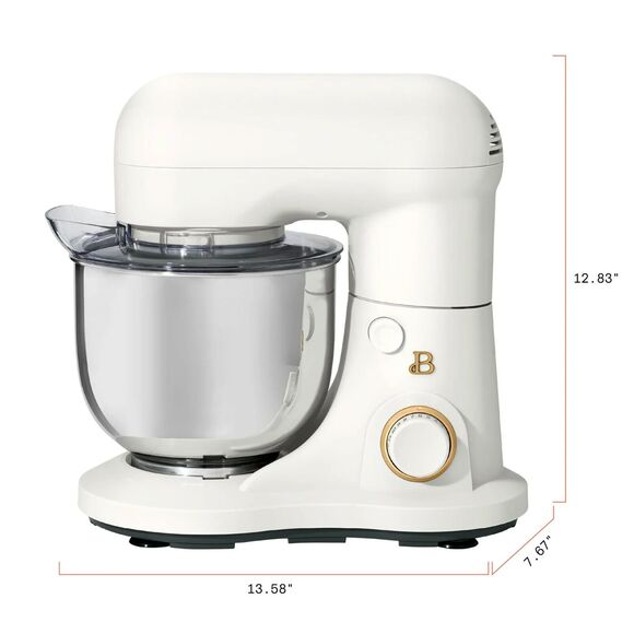 Beautiful 3.5 Qt Stand Mixer, Lightweight & Powerful with Tilt-Head, White Icing - Picture 10 of 16